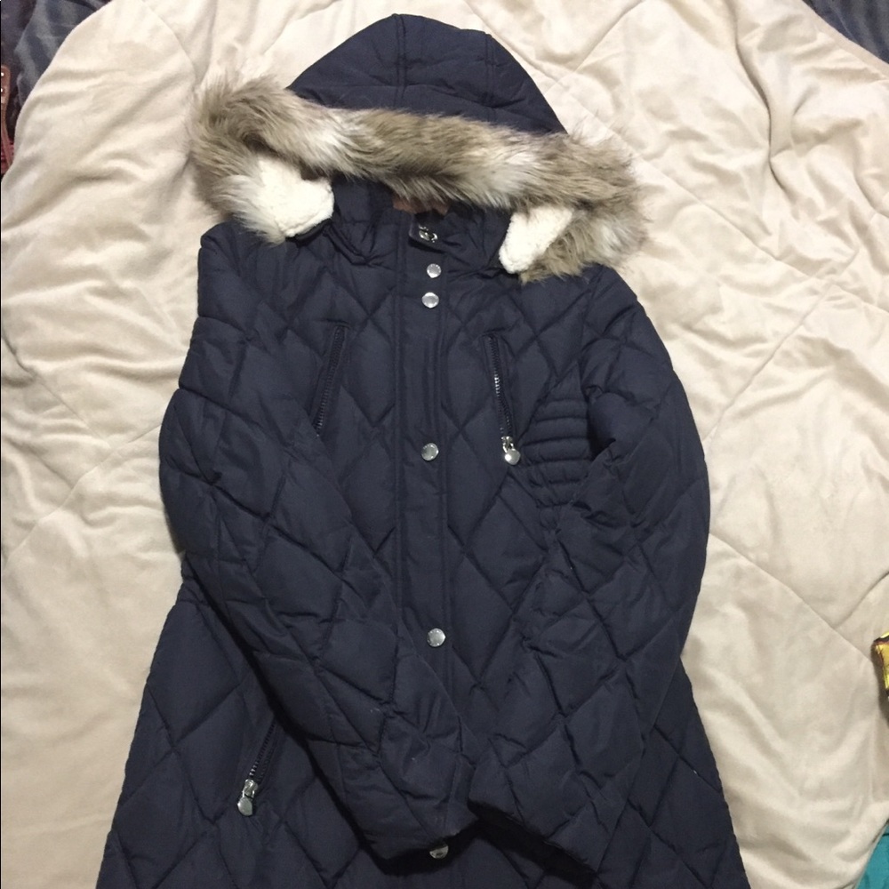 Winter Puff Jacket removable faux fur hood!